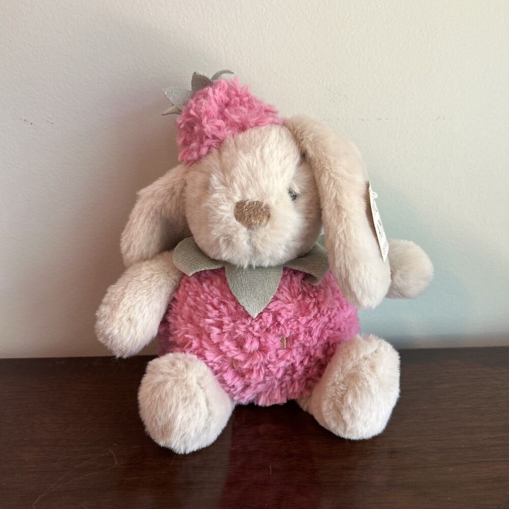 Mon Ami Berry Sweet Bunny Plush Rabbit Pink NWT 10"